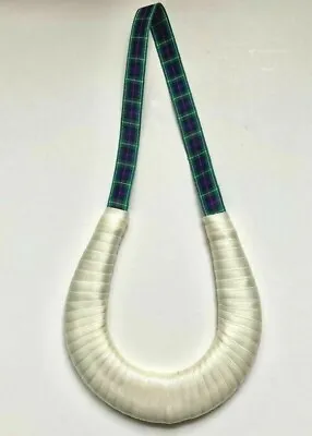£15 • Buy Handmade Wedding Horseshoe Bridal Ivory Ribbon With Scottish Tartan Ribbon Loop