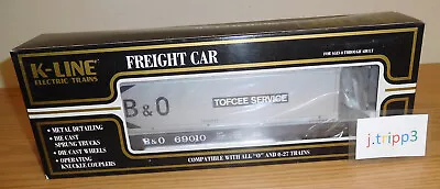 K-LINE K-69010 B&O BALTIMORE OHIO FLAT CAR W SHIPPING CONTAINER O GAUGE TRAIN • $39.95