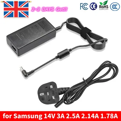 £11.99 • Buy 14V 3A Charger For Samsung SyncMaster Screen TFT LED LCD Monitor TV Power Supply
