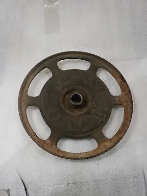 Vintage Cast Iron Wheel Flywheel Industrial Age Pulley Gear Steampunk Cart • $29.97