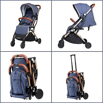 New Lightweight Baby Pram Compact Travel Stroller Pushchair Durable For Airplane • £119.99