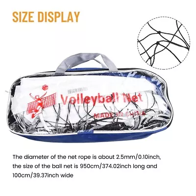 Reliable For Beach Volleyball Net With Steel Cable Reinforcement 950x100cm • $30.10