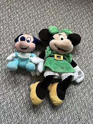 Disney Minnie Mouse & Baby Mickey Plush Cuddly Toys 1 Stamped Free Postage • £19.99