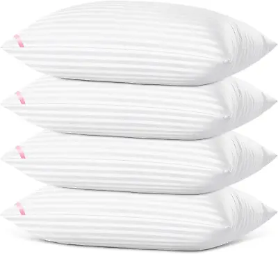 Bed Pillows Pack Queen Size Pillows Super Soft  Microfiber Filled Pillows  • $53.98