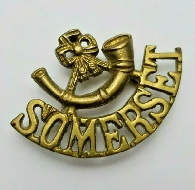 WW1 Somerset Light Infantry Regiment Shoulder Title - Indian Made - 3 Lugs Rare • $42.51