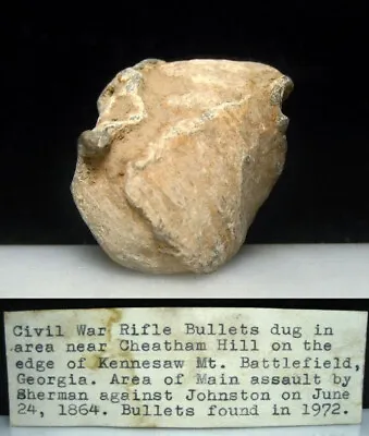 Kennesaw Mountain GA Civil War Relic Musket Ball Dug Cheatham Hill Dead Angle • $24.99