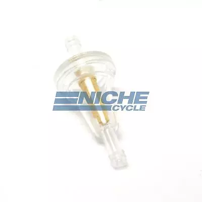 Universal Motorcycle ATV Scooter 5/16  Fuel Filter Clear Inline Brass 3  Long • $6.70