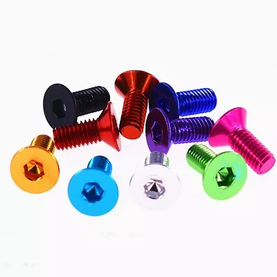 M4 Aluminum Alloy Flat/Countersunk Head Allen Hex Socket Cap Screw BoltAnodized • $3.59