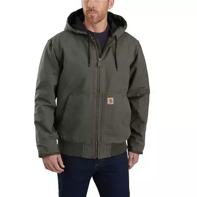 Carhartt Men's Cotton Loose Fit Washed Duck Insulated Active Jac XX-Large Moss • $132.05
