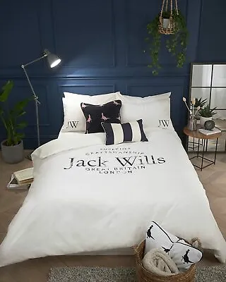 £49.50 • Buy Teenagers Bedding Distressed Logo Vintage White Jack Wills Duvet Cover Set