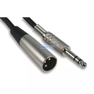 1M PRO 6.35mm Stereo 1/4  Jack To XLR Male 3 Pin Balanced Mic Amp Cable Lead • £6.35