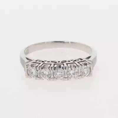 Melee Dia Design Ring Platinum Ring Ring Pt900 Diamond Women • $1017.37