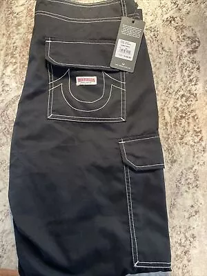 True Religion Cargo Pants Black (NEW) Jeans  Light • $65