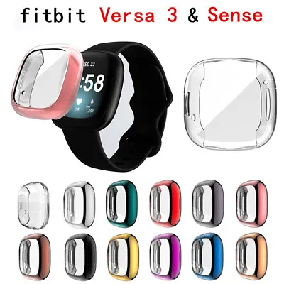 For Fitbit Versa 2/3 Sense Soft TPU Clear Case Full Cover Screen Portector 1PC • $1.86