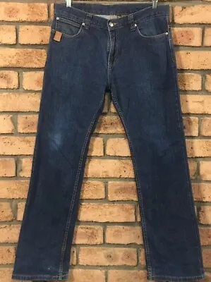 G Unit Denim Mens Straight Leg Blue Jeans Size 34 L 30 • $24.97