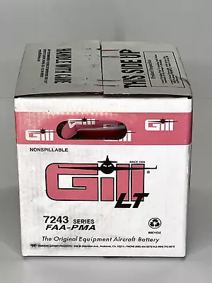 Gill LT 7243 Series FAA-PMA Nonspillable Battery - NEW • $889.99