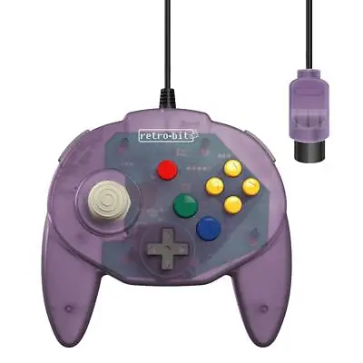 Retro-Bit Tribute 64 Wired Controller For Nintendo 64 Original Port Atomic 1E • $17.59