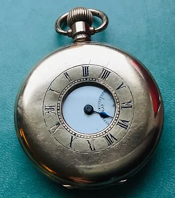 £11.50 • Buy Vintage Selezi Gold Plated Half Hunter Pocket Watch Working