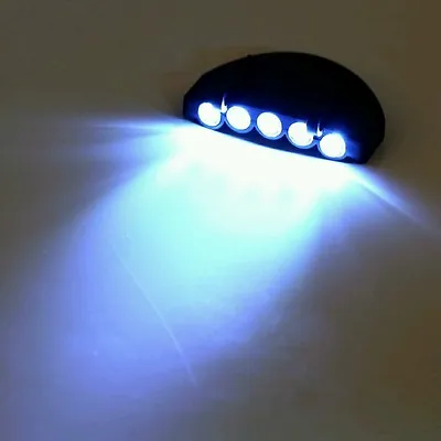 2   5 LED Ball Cap Clip-On Light W/ Batteries Camping Hiking Night Walking • $8.99