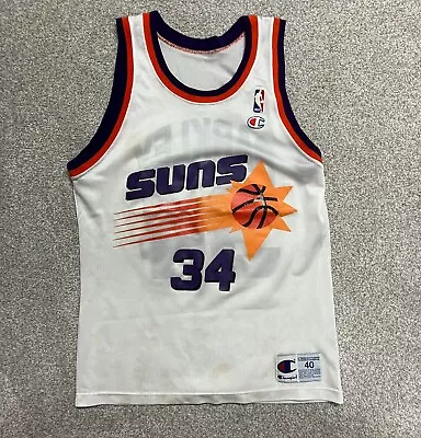 Charles Barkley VINTAGE Phoenix Suns NBA Champion Jersey Sz 40 1994 • $34.99