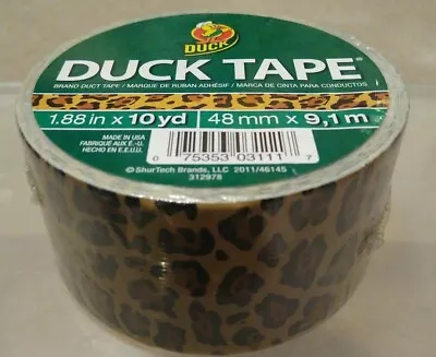 Duck Tape Leopard Pattern Printed Craft Duct Tape 1.88  X 10 Yds  • $8.99