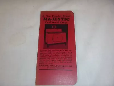 Vtg 1941 Majestic Coal -Wood Range Stove Notepad Calendar Advertising • $12