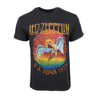 Led Zeppelin Mens 1975 Us Tour T Shirt Original And Authentic License Shirt New • $13.95