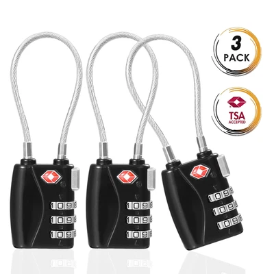 $15.19 • Buy [1-3pcs] TSA Accepted Braided Steel Strong Padlock Lock- AU Seller Send Today