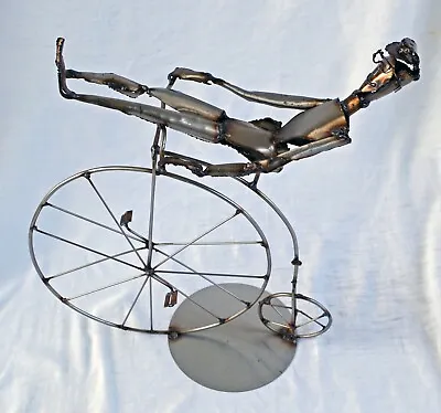 $40 • Buy Wheelmen Riding Penny Farthing Highwheel Bicycle Sculpture By Howard Tomashek