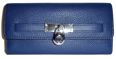 MICKAEL KORS Nouveau Hamilton Cobalt Leather Flap Wallet NWT • $55