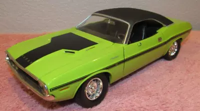 1970 Dodge Challenger R/T 1:18 Scale Diecast Car - Lime Neon Green ERTL • $47.99