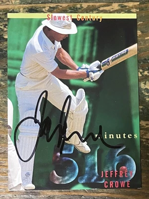 $2.99 • Buy Jeffrey Crowe Signed New Zealand Cricket 1995 Card Crazy Authentics