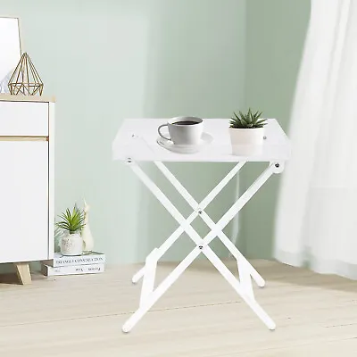 Modern Minimalist Folding Acrylic End Table Night Stand Tray Transparent Movable • $64