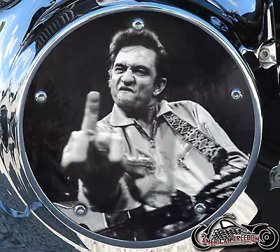 Harley Davidson 2019+ Softail Derby Clutch Cover Johnny Cash • $239.26