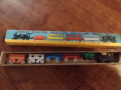 Early Western Smallest Miniature Train Set Toys 1960 Japan • $65.43