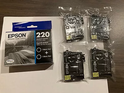 6 Pack - Epson 220 Black Ink Cartridges Black T220120-D2 - Expire July 2026 • $29.99
