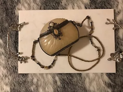 Unique Maya Beige Resin Evening Purse • $275