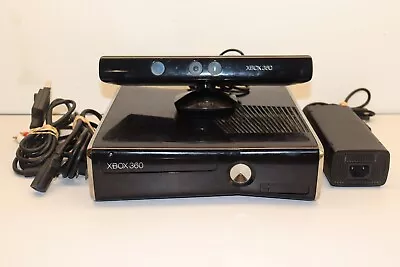 Microsoft Xbox 360 S Model 1439 With Kinect Glossy Black Console (NO HDD) • $49.99