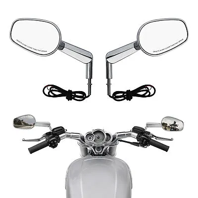 Muscle Rear View Mirrors W/ LED Front Turn Signal Fit For Harley V ROD VRSCF • $36.99