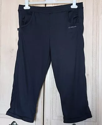 Cropped LA GEAR Joggers Jogging Bottoms ¾ Length ~ Black Size 12  • £3.50