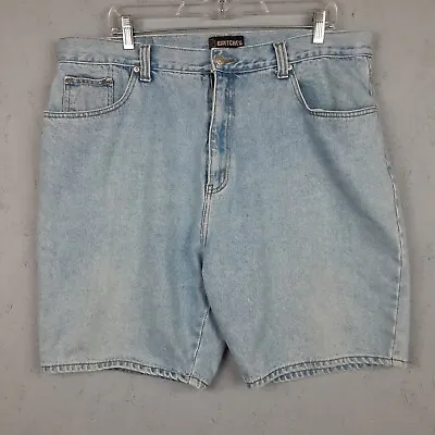 Vintage Britches Shorts Mens 40 Blue Jean Denim 90s Grunge Baggy Skater Wide Leg • $30.77