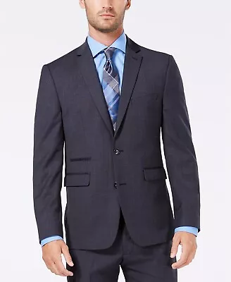 $695 Vince Camuto Wool Slim-Fit Stretch Blazer Charcoal Solid 40S  MBLZ30 • $39.99