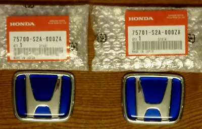 Honda S2000 Front & Rear Emblem Badge Blue AP1 AP2 75701-S2A-000ZA OEM Genuine  • $90.24