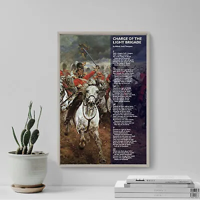 Alfred Tennyson Poem Print - Charge Of The Light Brigade Art Photo Poster Gift • £8.50