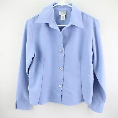 PASSPORTS Light Blue Long Sleeve Button Up Shirt Size S Small • $9.98