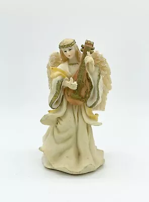 Vintage K's Collection Angel Playing Mandolin Instrument Music 4.5” Figurine • $10.39