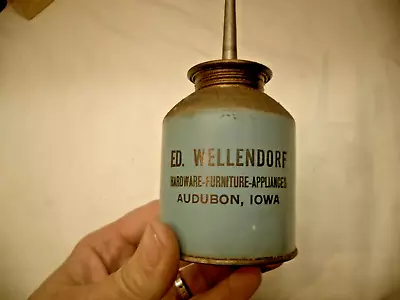 Vintage John Deere Advertising Oiler Oil Can - EdWellendorf Audubon Iowa #2 • $75