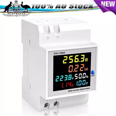 D52-2066 Din Rail Smart Energy Meter Voltage Current Power Consumption Wattmeter • $29.99