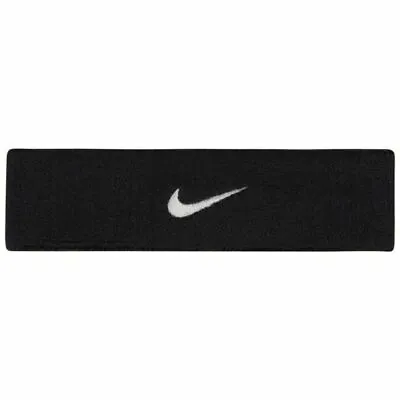 Nike Headband Athletic Sport Team Mens Black Sz 1 Size Misc Unisex Swoosh NEW • $7.99