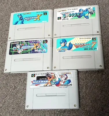 Rockman X X2 X3 7 Soccer Super Famicom Lot Nintendo SNES Japan Mega Man • $89.95